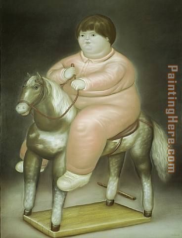 Pedro On A Horse painting - Fernando Botero Pedro On A Horse art painting